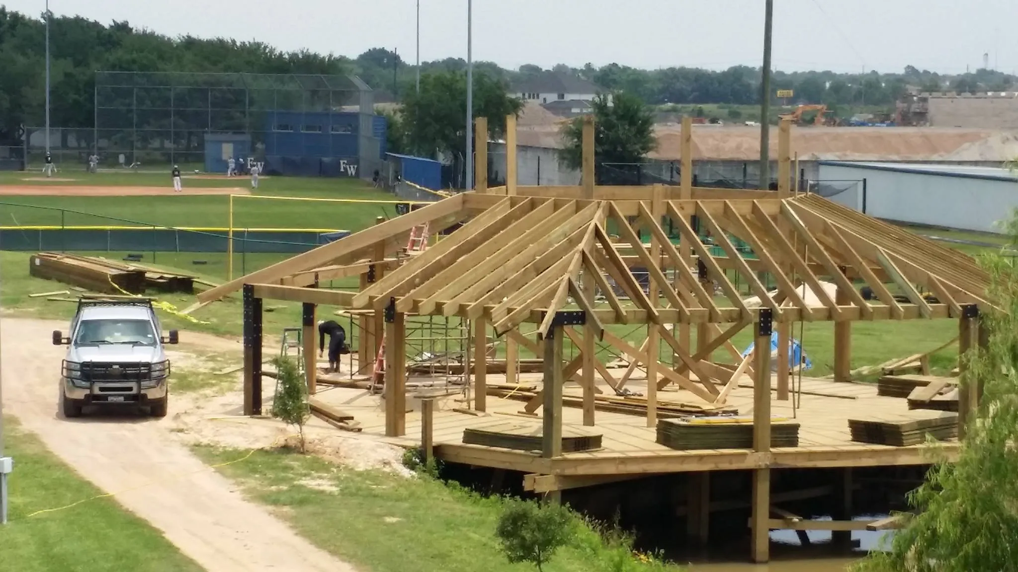 Lake West Gazebo construction phase 1